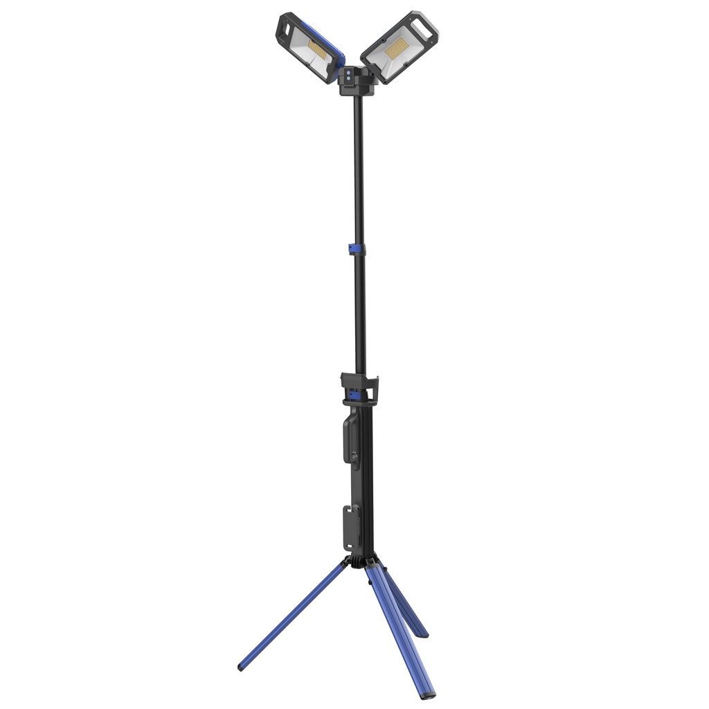 ⬡ Saliekams uzlādējams SMD 50 W darba lukturis ar statīvu (ZF6926, NINGBO BRIGHT)