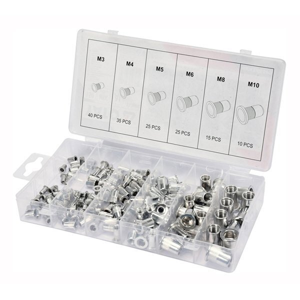 ⬡ Aluminium nut rivets M3-M10, 150pcs (KRKB220126)