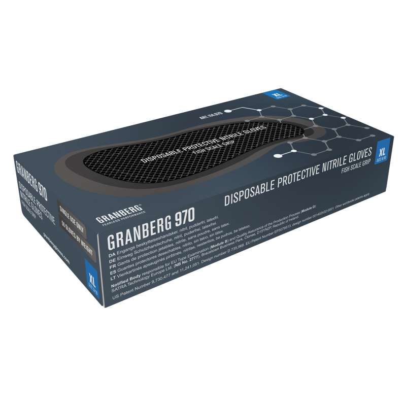 ⬡ Disposable nitrile gloves GRANBERG 970 9 (L) (50 pcs.) (114970L)
