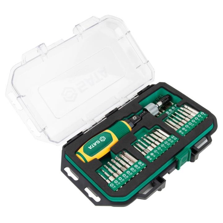 ⬡ 1/4" Torque screwdriver 1-6Nm and bit set 33pcs (SL,PZ,PH,torx,) (ST159202S, SATA)