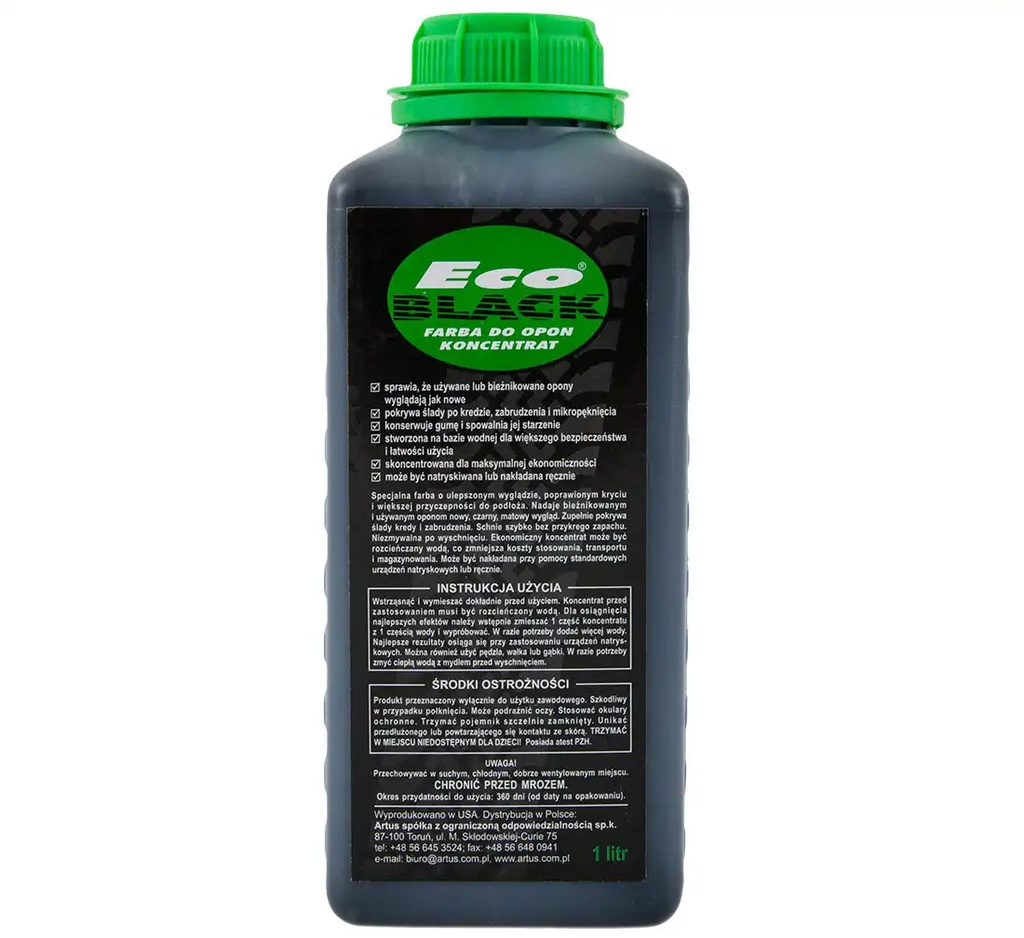 ᴿᴰ Juodi padangų dažai ECO BLACK, koncentratas 1 l (08-00-79, REDATS)