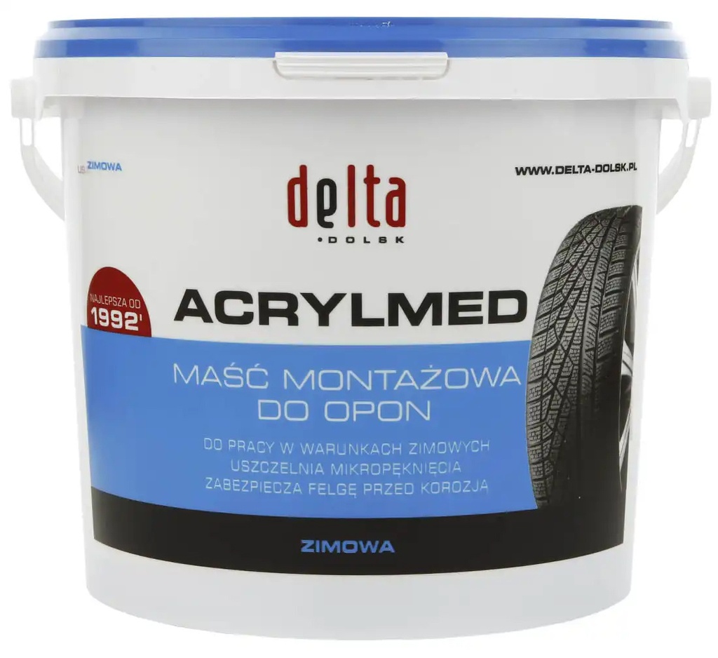 ᴿᴰ Tyre mounting paste DELTA Acrylmed, winter, blue, 4 kg (08-00-90, REDATS)
