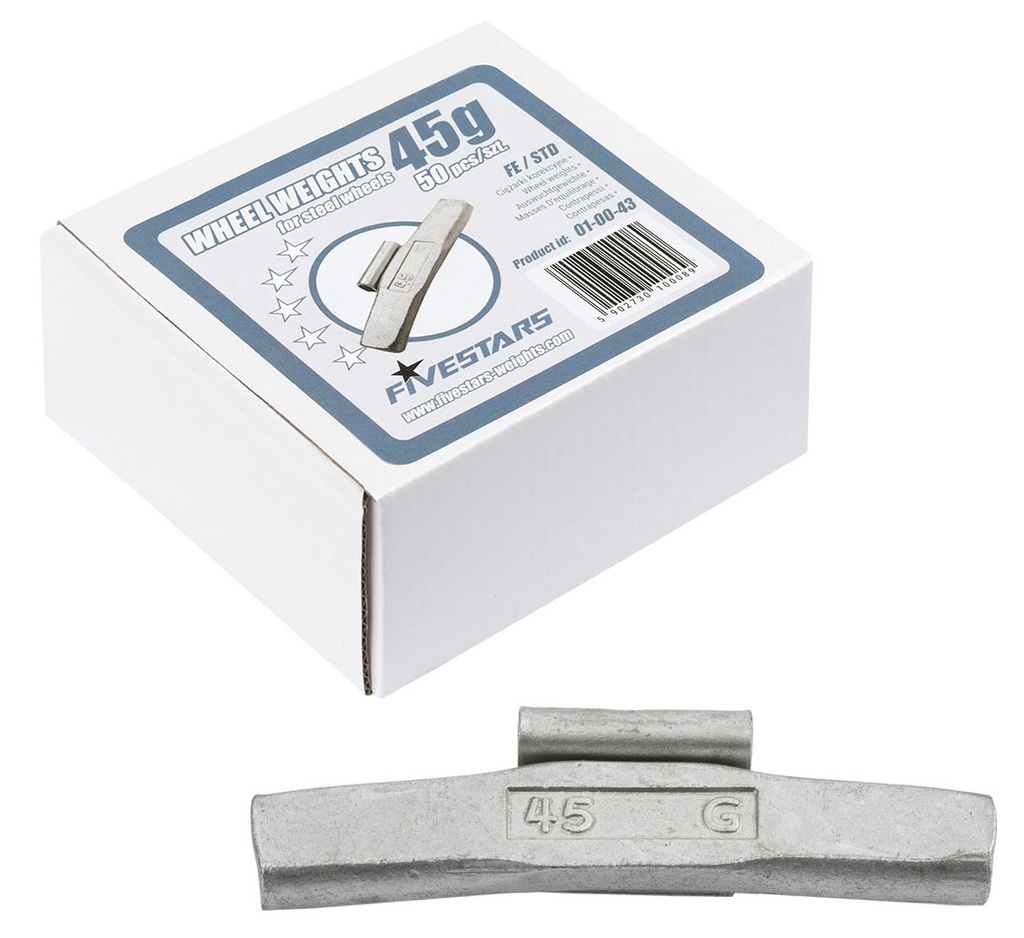 ᴿᴰ Uzsitami FE atsvari FIVE STARS 45 g, tērauda diskiem (01-00-43, FIVE STARS)