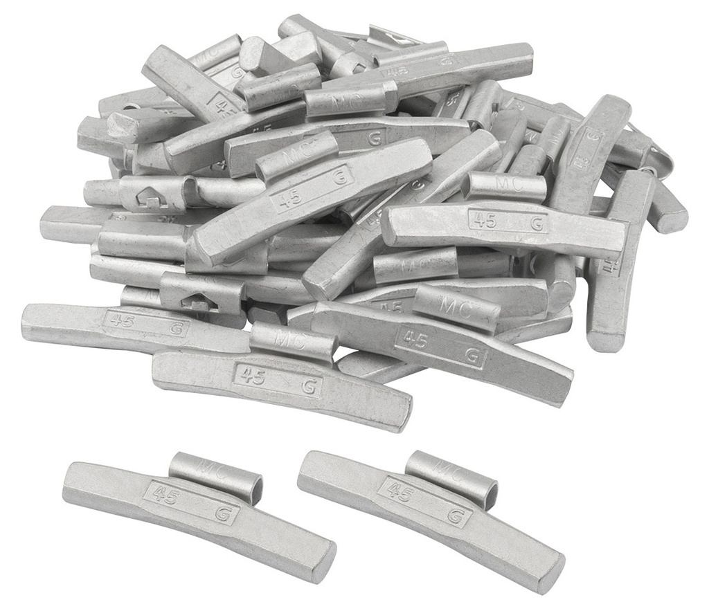 ᴿᴰ Užspaudžiami FE svareliai FIVE STARS 45 g, ALU ratlankiams, 50 vnt. (01-00-55, FIVE STARS)