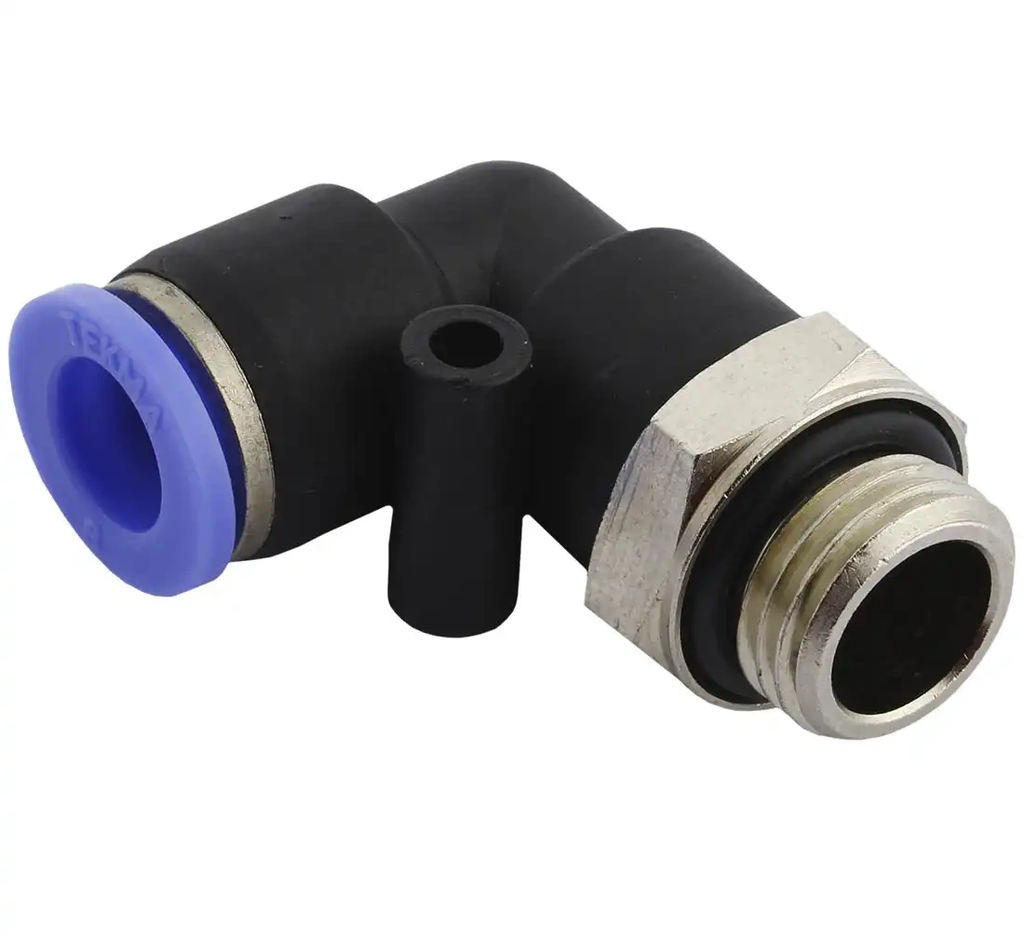ᴿᴰ Kampinė įkišama jungtis 8 mm žarnai, sriegis 1/4" (26-01-57, REDATS)