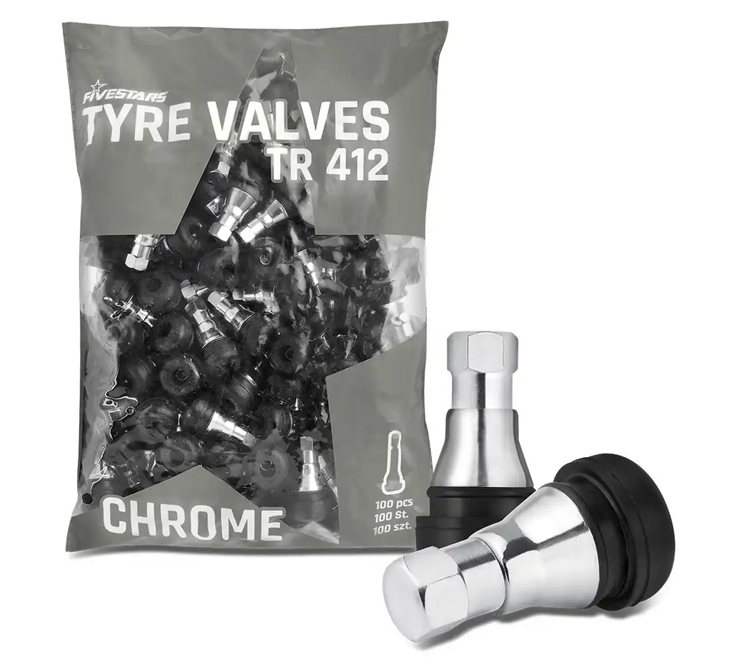 ᴿᴰ Ventilis TR 412, chromuotas, 4 vnt. (100 vnt.) (TR 412CH, REDATS)
