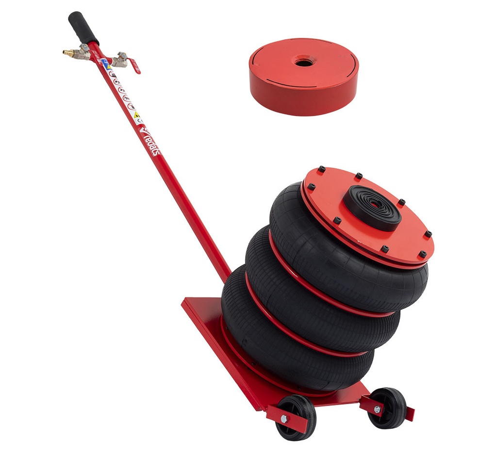 ᴿᴰ Raudonas pneumatinis domkratas REDATS 4,5T + padas 3cm (30-02-46, REDATS)