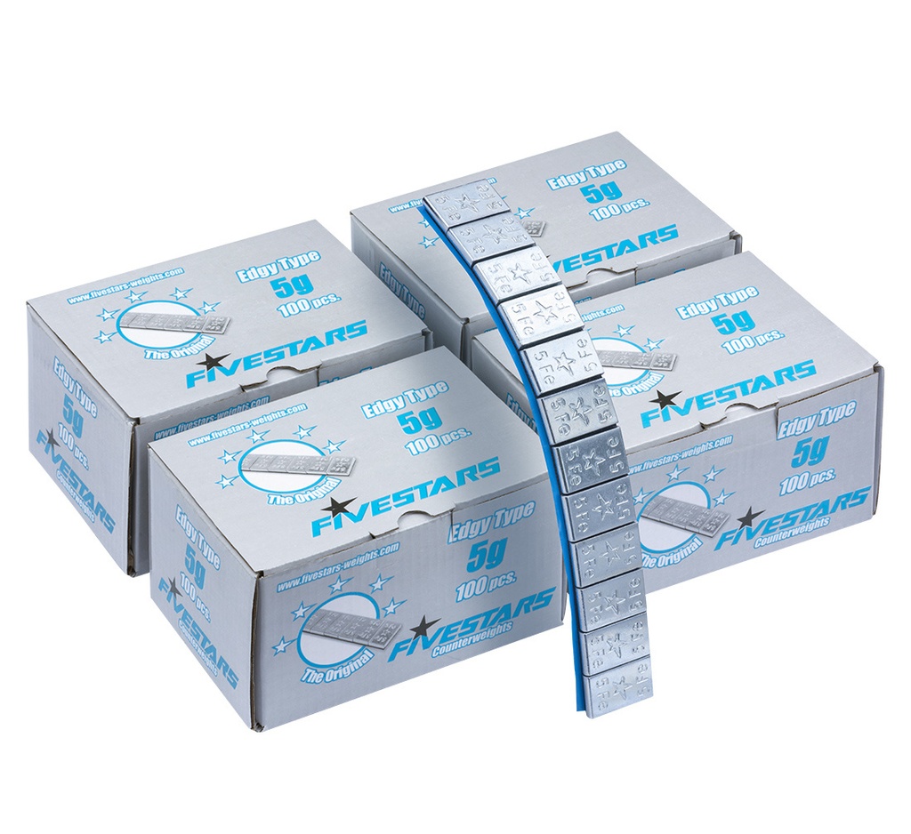 ᴿᴰ Adhesive FE weights FIVE STARS 5 g EDGY, 400 pcs (01-02-76, FIVE STARS)