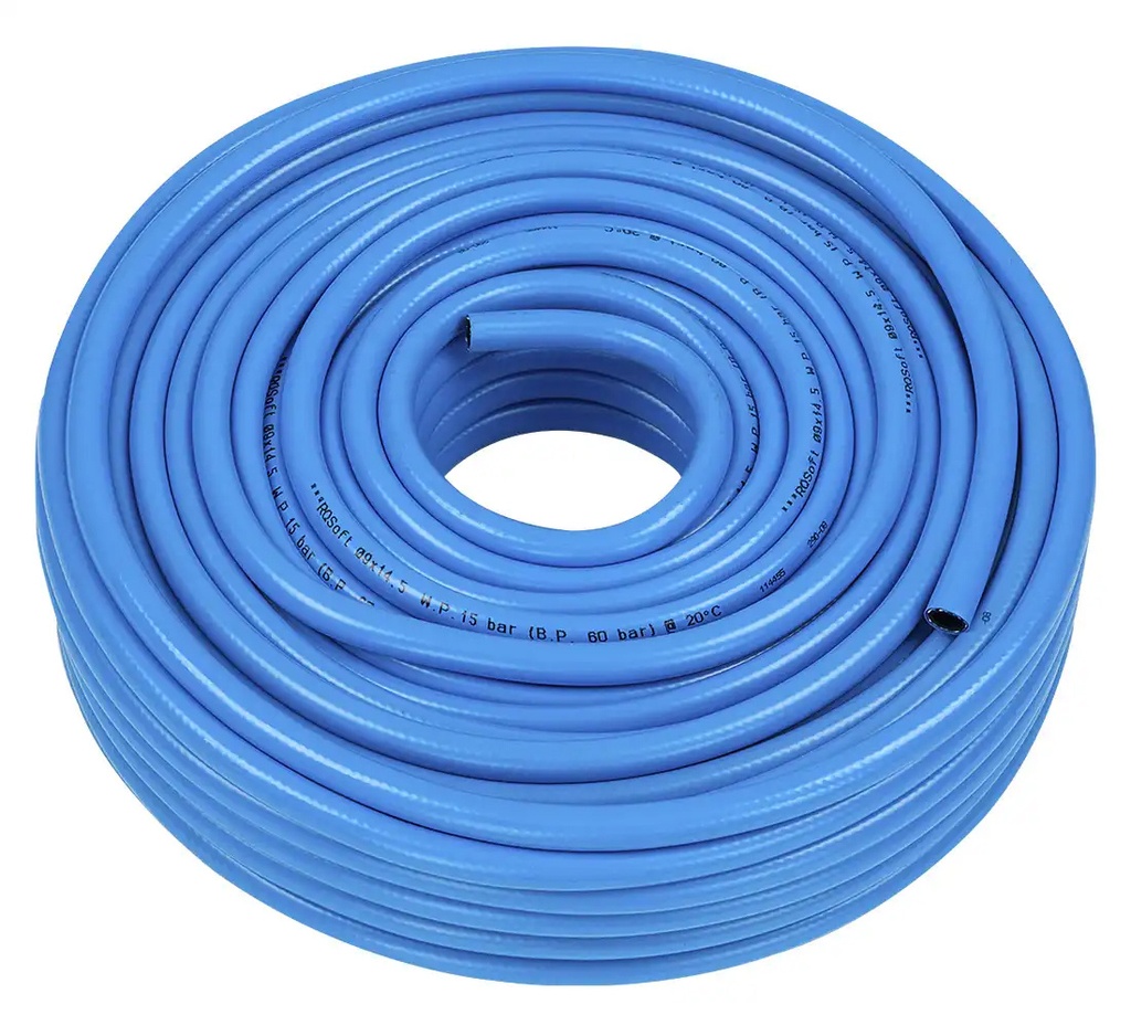 ᴿᴰ Straight polyurethane hose RQSoft 9.0×14.5 mm, 50 m (05-02-62, RQS)