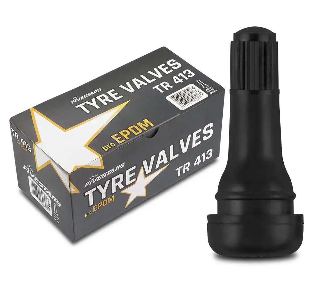 ᴿᴰ Black valve TR 413, FS PRO EPDM, 100 pcs (03-02-46, REDATS)