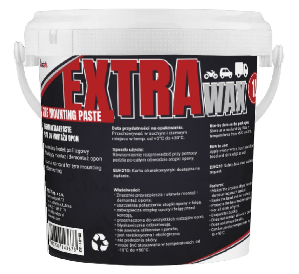 ᴿᴰ Padangų montavimo pasta EXTRA Wax, 1 kg (08-01-32, REDATS)