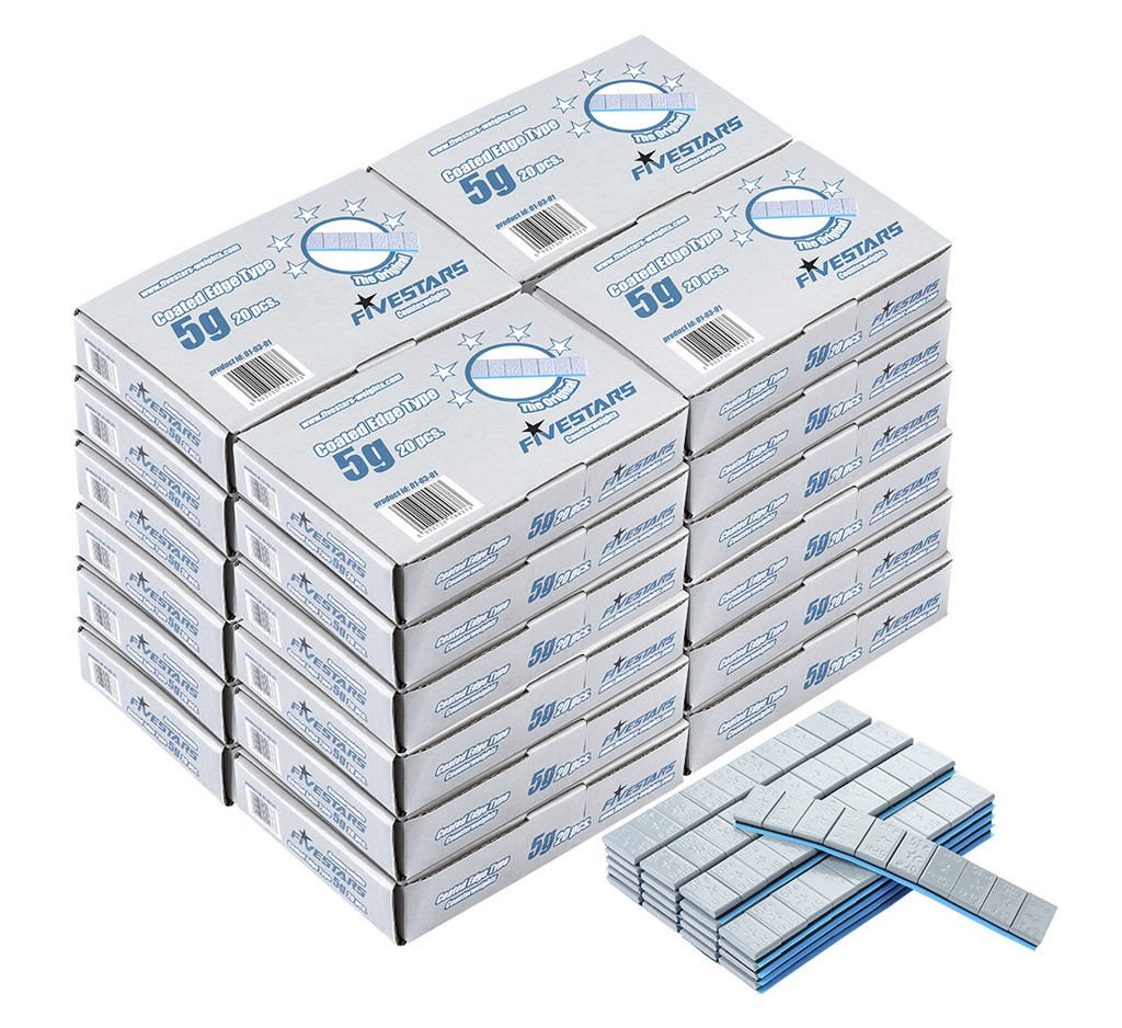 ᴿᴰ Adhesive wheel weights FIVE STARS 5 g Edgy, 480 strips (01-02-99, FIVE STARS)