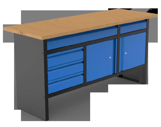 Darbastalis 1709x600x885 mm su durelių sekcija (05.088.160, MARCO TOOLS)