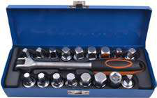 Engine oil drain plug removal kit, 20 pcs (05.098.01, MARCO TOOLS)