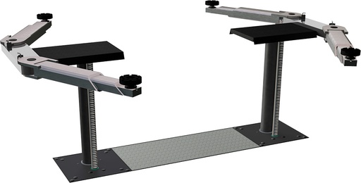 [P2-50.19-KK50] Two-ram lift P2-50 KK-50 with swing-arm supports, 5 t, 1900 mm stroke (P2-50.19-KK50, PITLIFT)