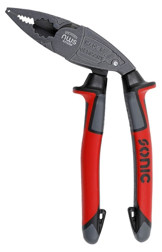 [4312200] Pastiprinātas kombinētās plakanknaibles ar liektu plakanu galu 8“ (4312200, SONIC)