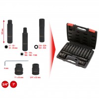 [450.0420] 3/4″ + 1″ impact bit socket and socket set, 16 pcs (450.0420, KS TOOLS)
