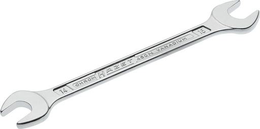 [450N-14X15] Double open-end wrench, outside hexagon profile, 14 × 15 mm (450N-14X15, HAZET)