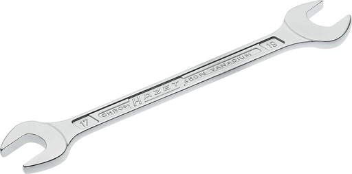 [450N-17X19] Double open-end wrench, outside hexagon profile, 17 × 19 mm (450N-17X19, HAZET)