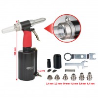 [515.3101] Air rivet gun, standard, 2.4-3.2-4-4.8-5.6-6.4 mm (515.3101, KS TOOLS)