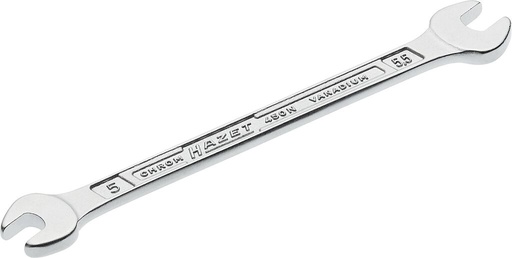 [450N-5X5.5] Double open-end wrench, outside hexagon profile, 5 × 5,5 mm (450N-5X5.5, HAZET)