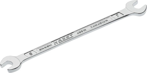 [450N-6X7] Double open-end wrench, outside hexagon profile, 6 × 7 mm (450N-6X7, HAZET)