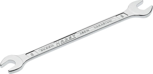 [450N-8X9] Double open-end wrench, outside hexagon profile, 8 × 9 mm (450N-8X9, HAZET)