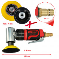 [515.5585] SlimPOWER mini pneumatinė šlifavimo mašinėlė su 3 padais, 19 000 aps./min (515.5585, KS TOOLS)