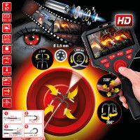 [550.7580] HD videoskopo rinkinys su Ø 3,9 mm 720° ir 0° zondu, lankstus PVC apvalkalas (550.7580, KS TOOLS)