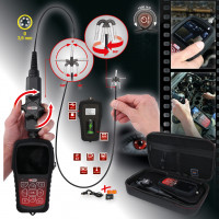 [550.7550] HD videoskopo rinkinys su Ø 3,9 mm 180° ir 0° zondu, PVC apvalkalas, 3 vnt. (550.7550, KS TOOLS)