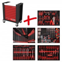 [810.5262] PERFORMANCEplus tool trolley set P10 with 262 tools in 5 drawers (810.5262, KS TOOLS)