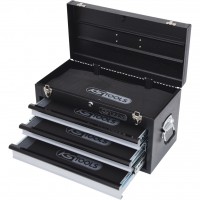 [801.0003] Instrumentu kaste ar 3 atvilktnēm, melna, 508x303x255 mm (801.0003, KS TOOLS)