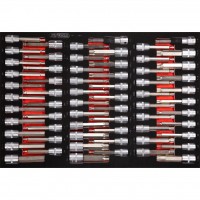 [811.1064] 1/2" bit socket set in foam insert, 64 pcs (811.1064, KS TOOLS)
