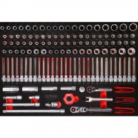 [811.0124] Socket set 3/8 inch in foam inlay, 124 pcs (811.0124, KS TOOLS)