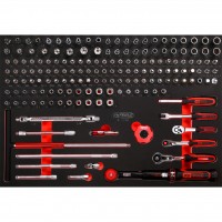 [811.0169] 1/4 in. Socket Set in Foam Insert, 169 pcs. (811.0169, KS TOOLS)