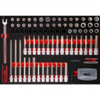 [811.1111] Bit socket set 1/2 inch in foam inlay, 111 pcs (811.1111, KS TOOLS)