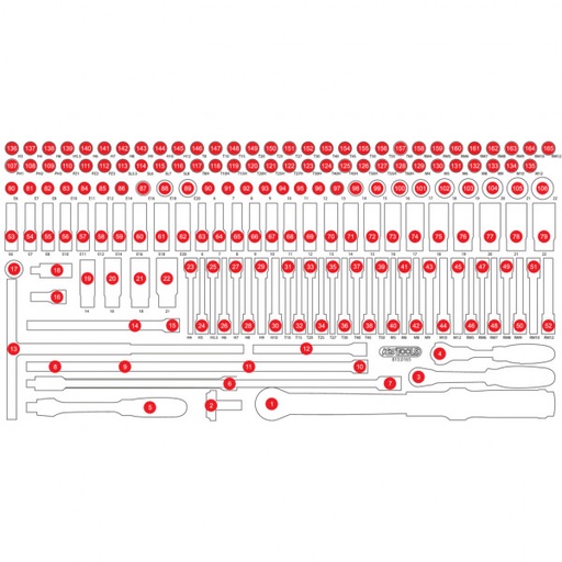 [813.0165-97] Empty foam insert for 813.0165 (813.0165-97, KS TOOLS)
