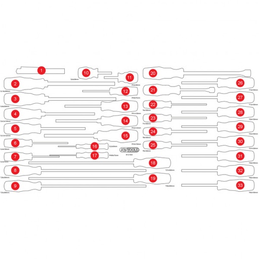 [813.1033-97] Empty foam insert for 813.1033 (813.1033-97, KS TOOLS)