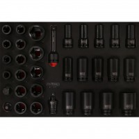 [811.1033] 3/4" impact socket set in foam insert, 33 pcs (811.1033, KS TOOLS)
