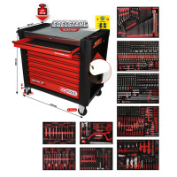 [830.9706] Performanceplus workshop tool trolley set P30 with 706 tools for 7 drawer (830.9706, KS TOOLS)
