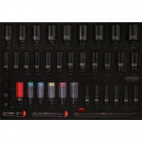 [811.0039] 1/2 collu triecienmuciņu komplekts putuplasta ieliktnī, 39 gab. (811.0039, KS TOOLS)