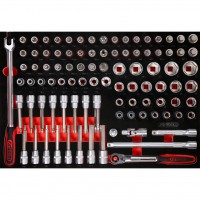 [811.0095] 1/2" socket set in foam insert, 95 pcs (811.0095, KS TOOLS)