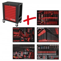 [815.5299] PERFORMANCEplus tool trolley set P15 with 299 tools in 5 drawers (815.5299, KS TOOLS)