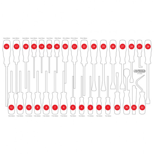 [813.0033-97] Empty foam insert for 813.0033 (813.0033-97, KS TOOLS)