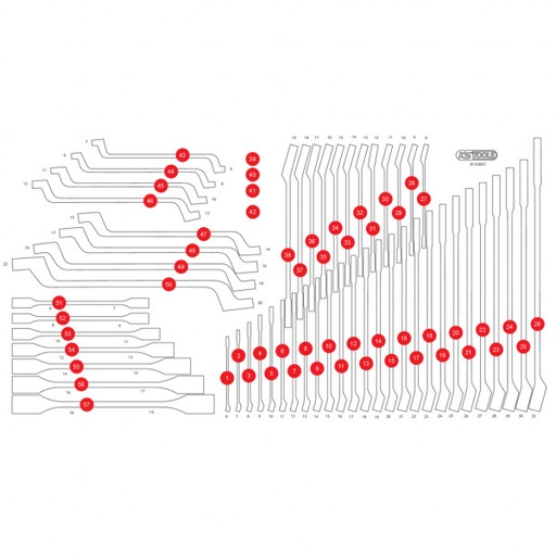 [813.0057-97] Empty foam insert for 813.0057 (813.0057-97, KS TOOLS)