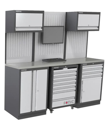 [4731522] Įrankių spintelių komplektas su metaliniu stalviršiu (4731522, SONIC)