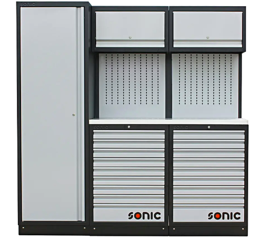 [4731601] Tool cabinet set with stainless steel worktop (4731601, SONIC)