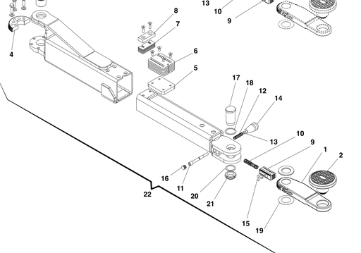 [049690020] Īsā pacēlāja svira EV, kreisā (049690020, RAVAGLIOLI)