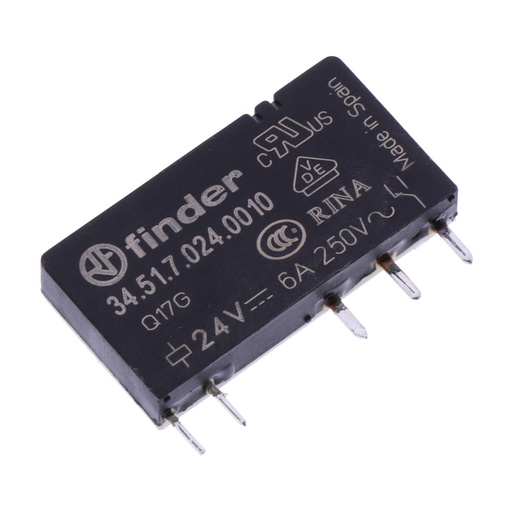 [557047] Vieno kontakto relė 6 A 24 V AC/DC (557047, RAVAGLIOLI)