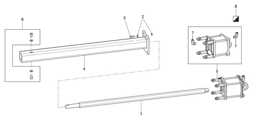[710790242] Arm with cylinder unit (710790242, RAVAGLIOLI)